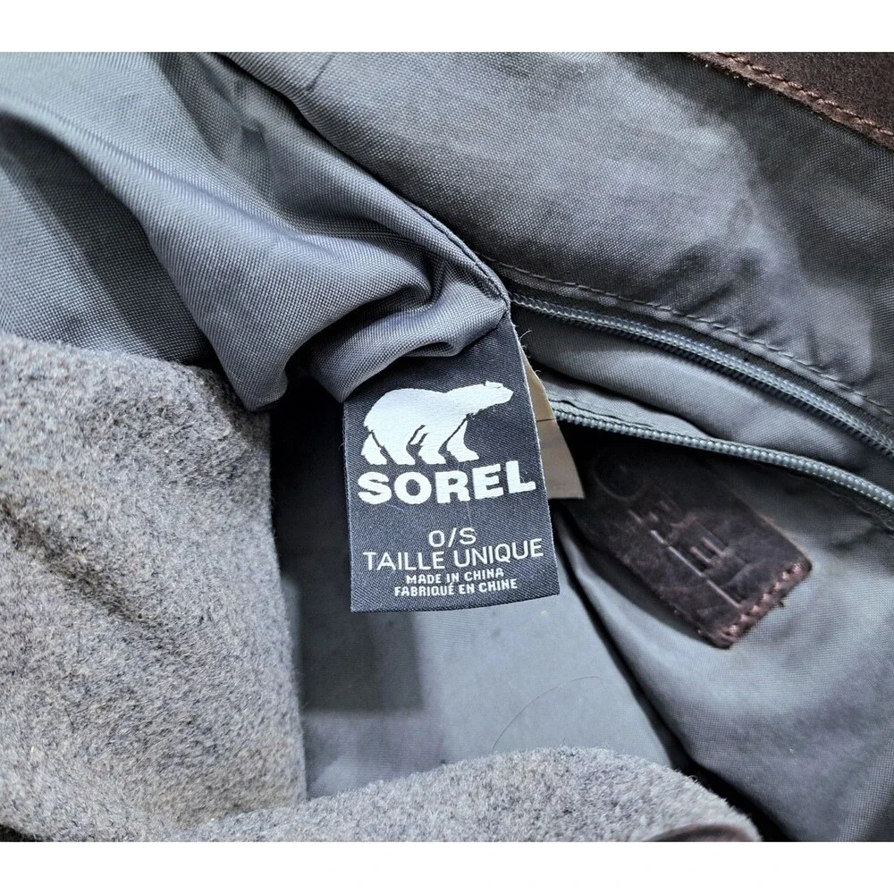 Sorel Brown Suede Leather Tote Shoulder Bag